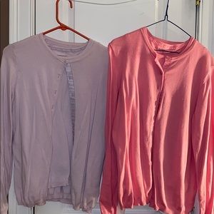 Two Liz Claiborne cardigan sweater sets
